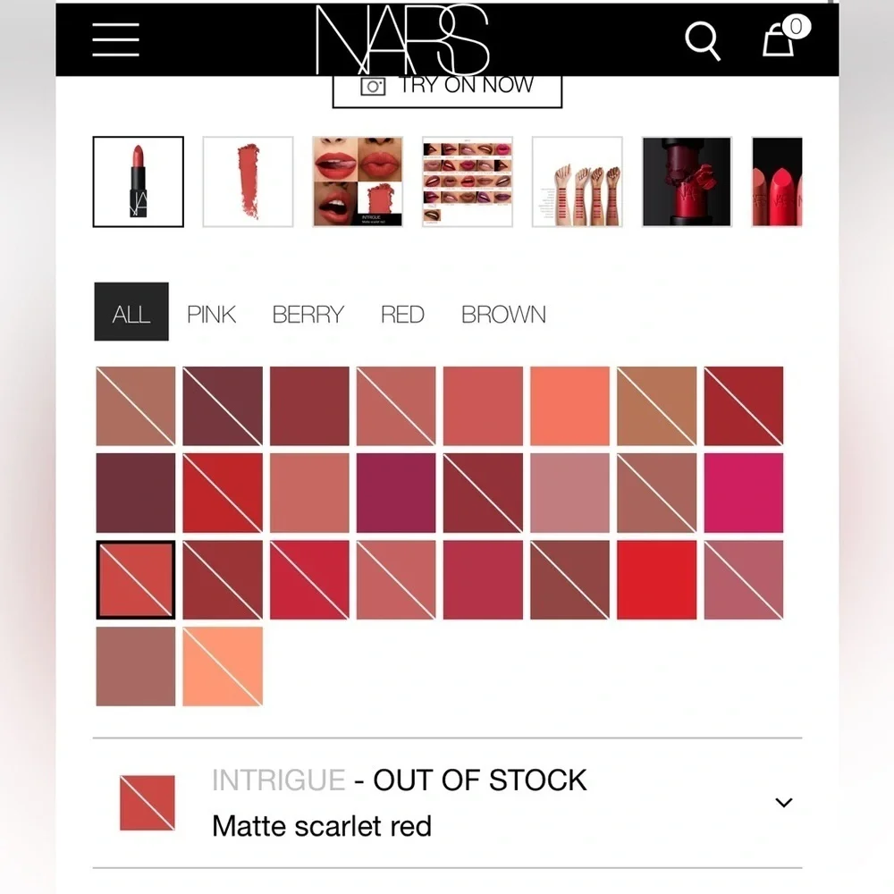NARS Matte Lipstick in Intrigue